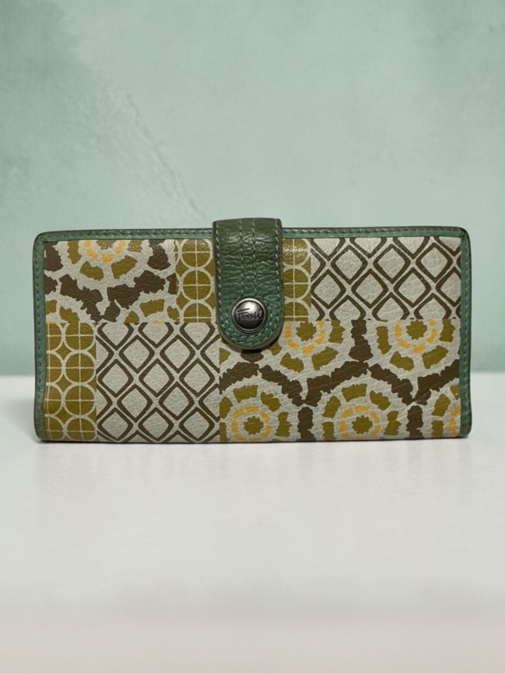 Fossil Leather Clutch Wallet Organizer